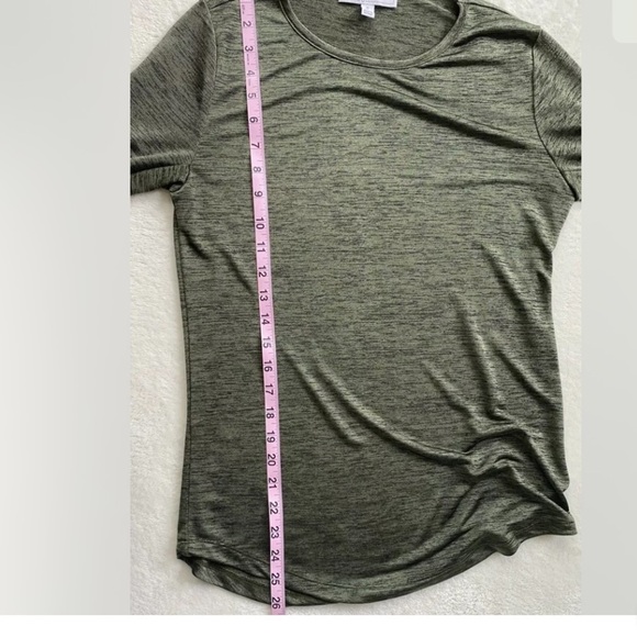 Libby Edelman Green Soft Stretch Semi Sheer Long Sleeve Shirt Top Juniors Small - Picture 5 of 5